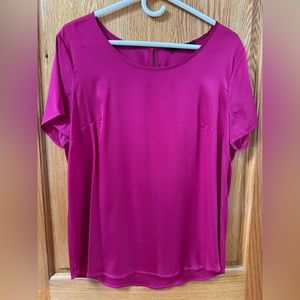 Quince silk short sleeve shell